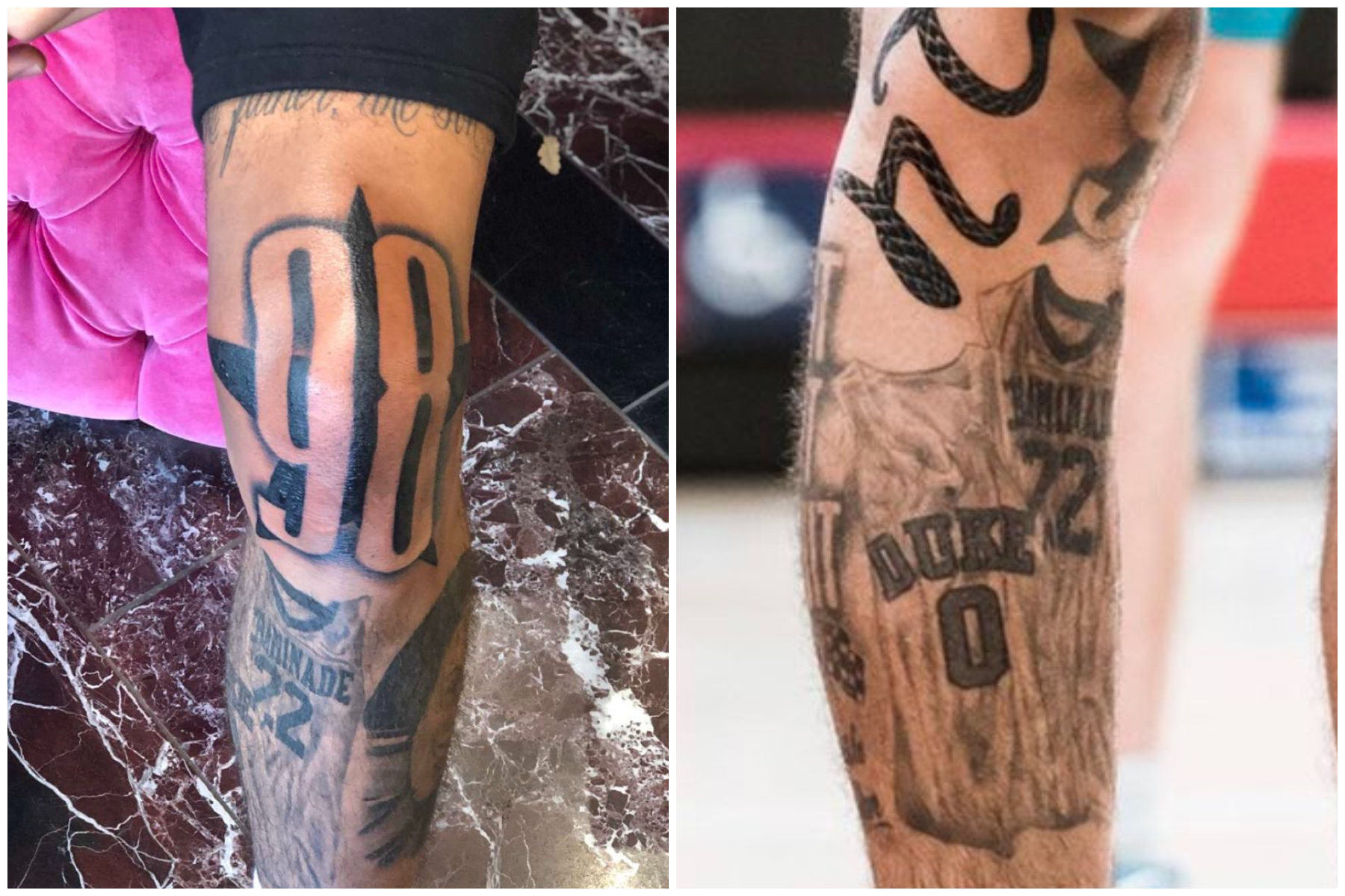 Jayson Tatums Massive Back Tattoo Revealed  Side Action
