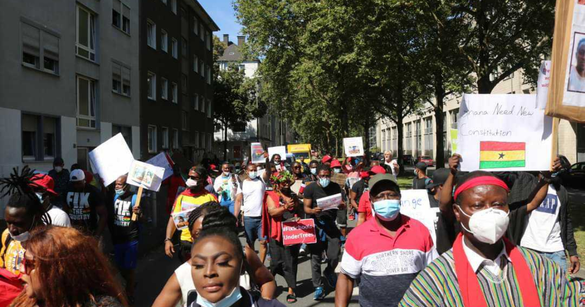 Photos of #FixTheCountry demonstrators who ambushed Akufo-Addo in Germany