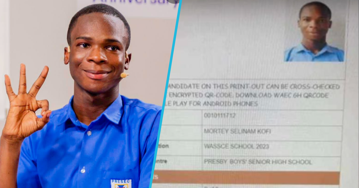 2023 WASSCE: NSMQ star Selinam Mortey bags 8As, results leaked online: “Top guy”