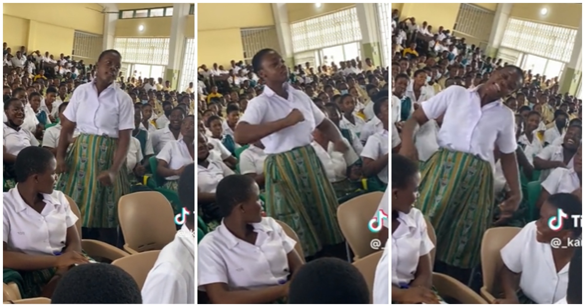 Aburi Girls: Pretty student dances with passion to 'Sability' by Arya Starr, her mates cheer her on in sweet video