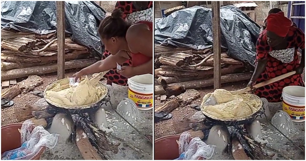 Bizzare: Video of women cooking banku with pure water goes viral causing massive stir