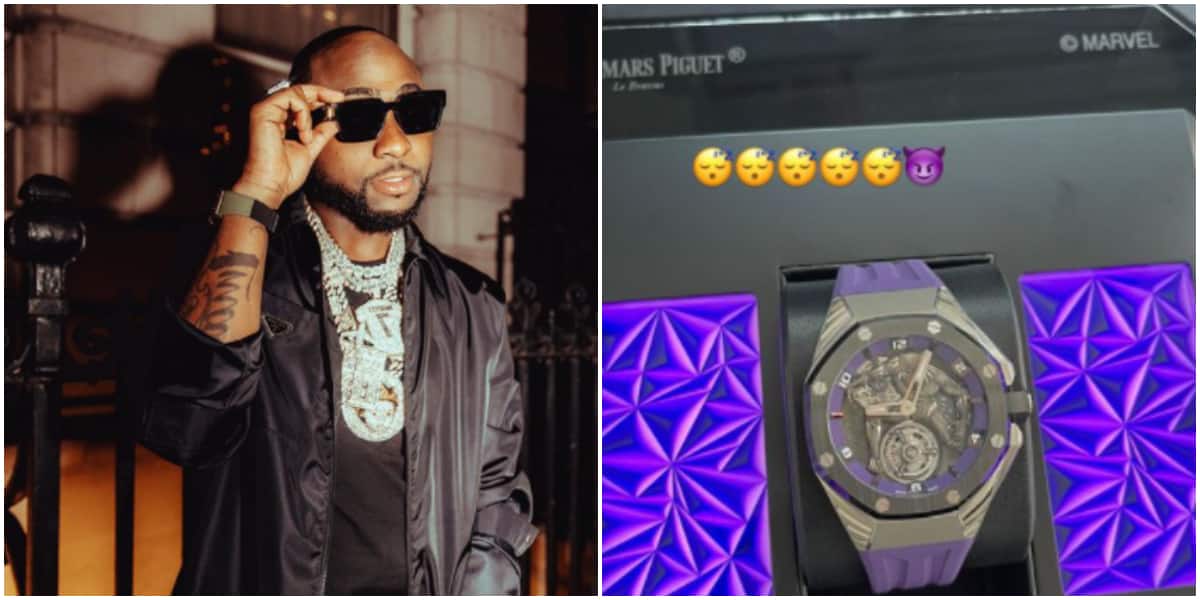 Nigerian singer Davido spends millions on new designer wristwatch; shares photo