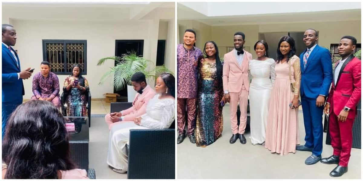 Nigerian lady inspires the internet with her small wedding that had only 5 guests