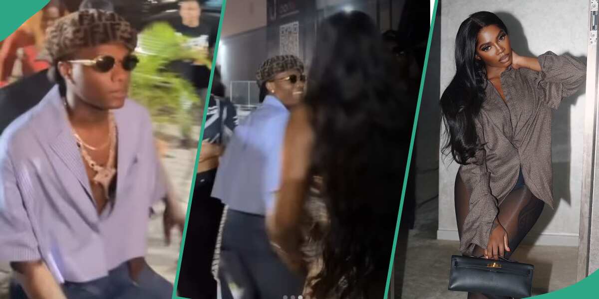 "No be crop top that be?" Wizkid's outfit as he hangs out with Tiwa Savage creates stir, clip trends