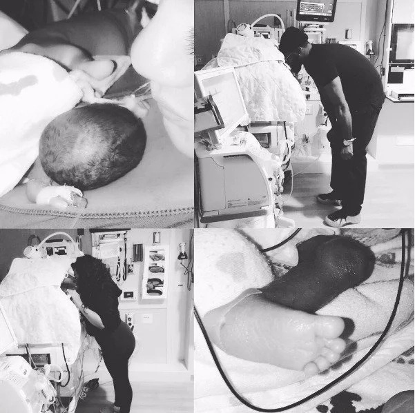 Father practices Kangaroo care for son born 16 weeks earlier than set date (photos)